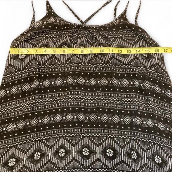 Roxy Windy Fly Away Print Dress, Black & White, Floral Geometric Open Back Small - Picture 7 of 8